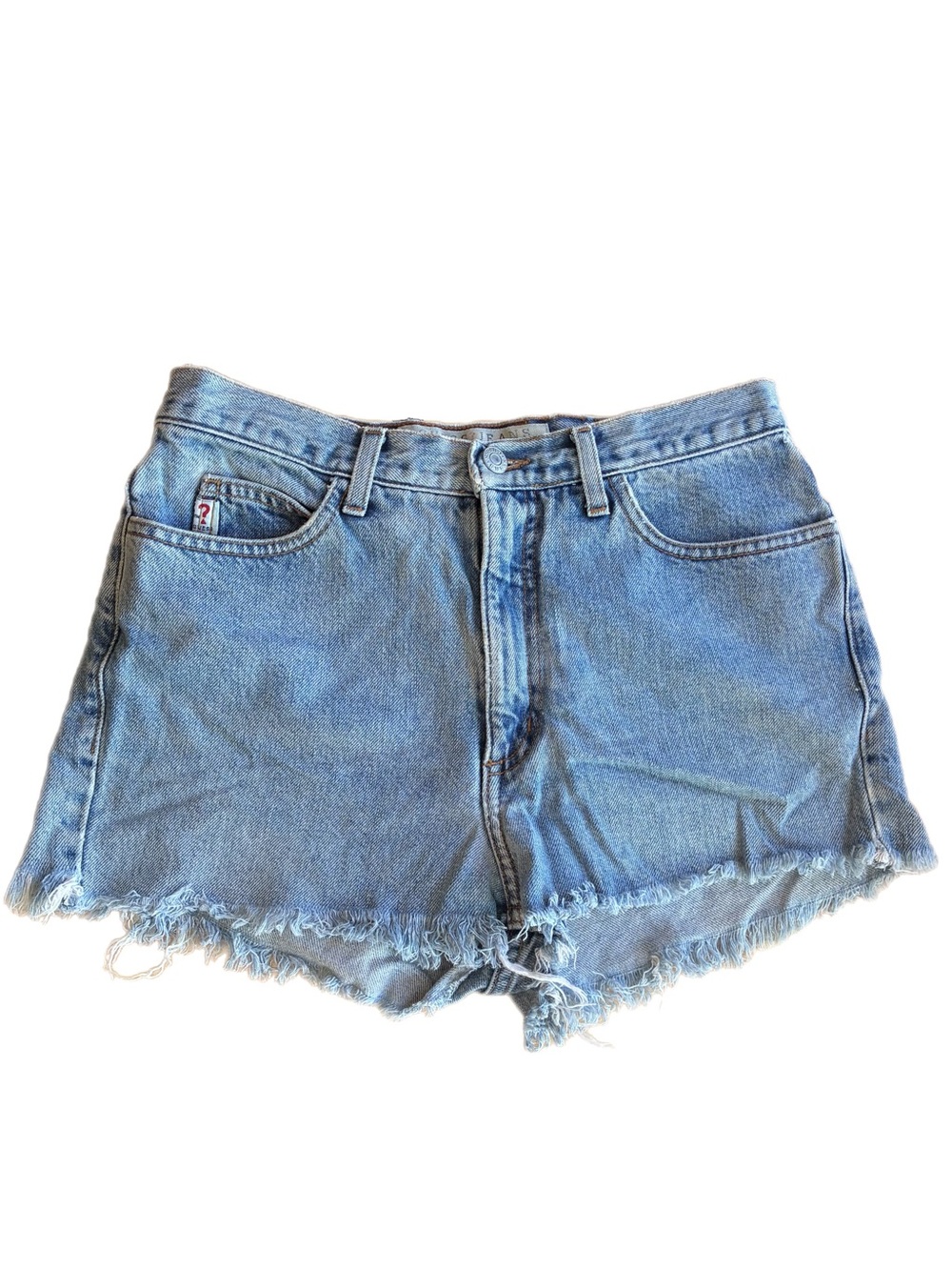 Guess Vintage 90s High-waisted Denim Cut-off Shorts Sz 28 Light Wash Daisy Dukes